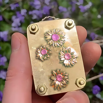 NIXNEHC Micro Mini Flower Press Kit, Miniature Flowers Pressing, Small Pocket Sized Metal Flower Press, DIY Pressed Plant Preservation Kit for Arts