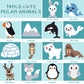 CiyvoLyeen Polar Animals Sewing Kit for Kids Make Your Own Winter Polar Animals Felt Plush Craft Kit Includes 14 Creative Projects to Sewing Beginners