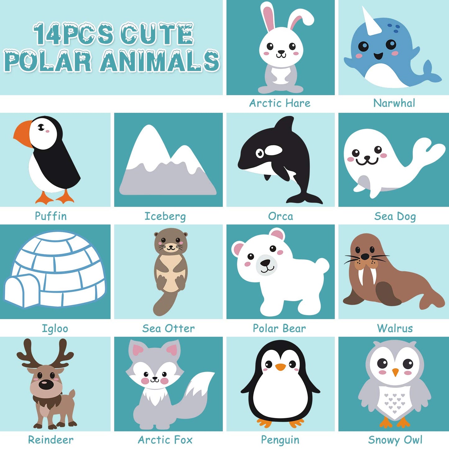 CiyvoLyeen Polar Animals Sewing Kit for Kids Make Your Own Winter Polar Animals Felt Plush Craft Kit Includes 14 Creative Projects to Sewing Beginners