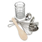 Melissa & Doug Stir & Serve Cooking Utensils (7 pcs) - Stainless Steel & Wooden Play Kitchen Accessories, Preschool Learning Toys for Girls & Boys 3+