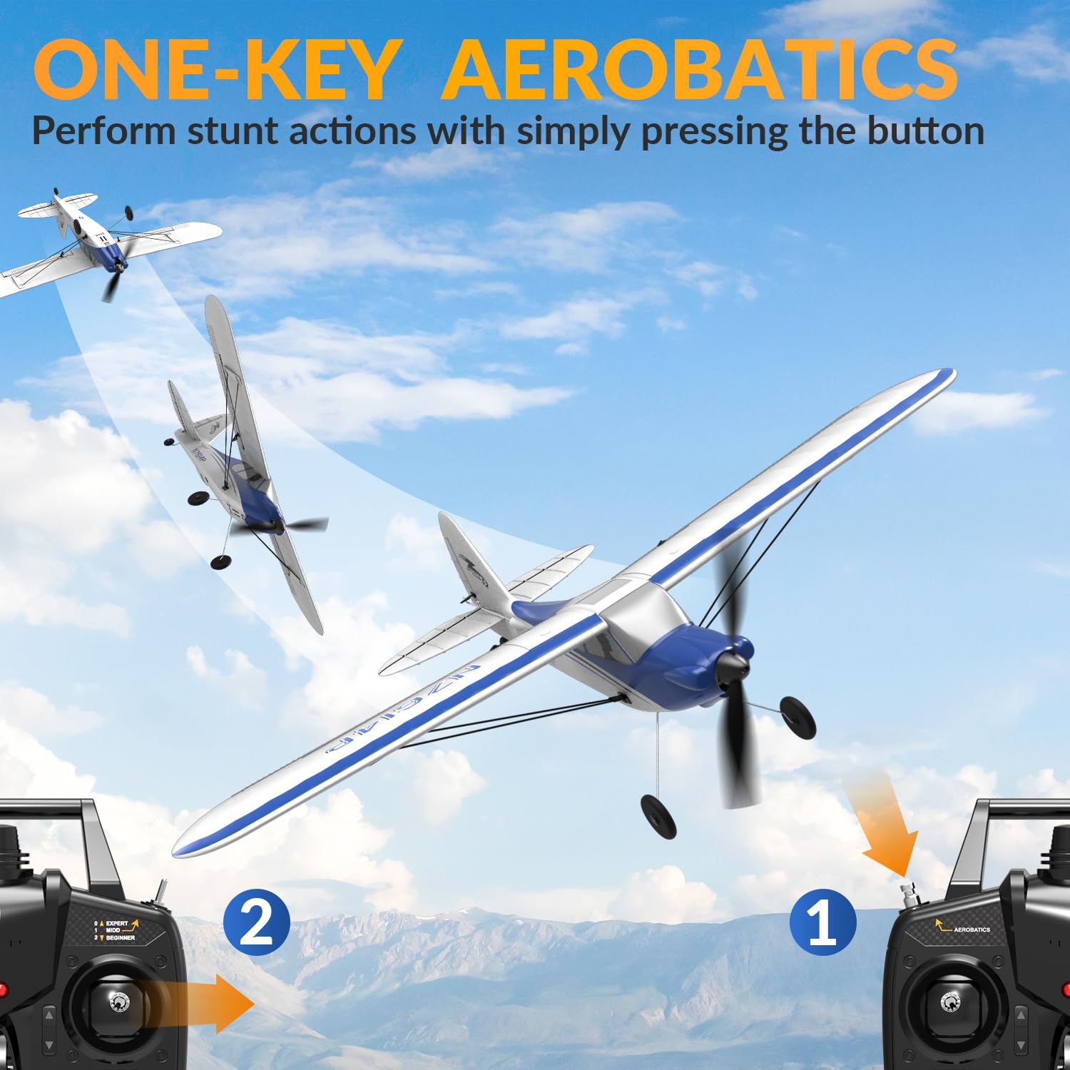 RCSHOBBY RC Plane Sport Cub 500 S2 Remote Control Airplane 4 Channel RTF