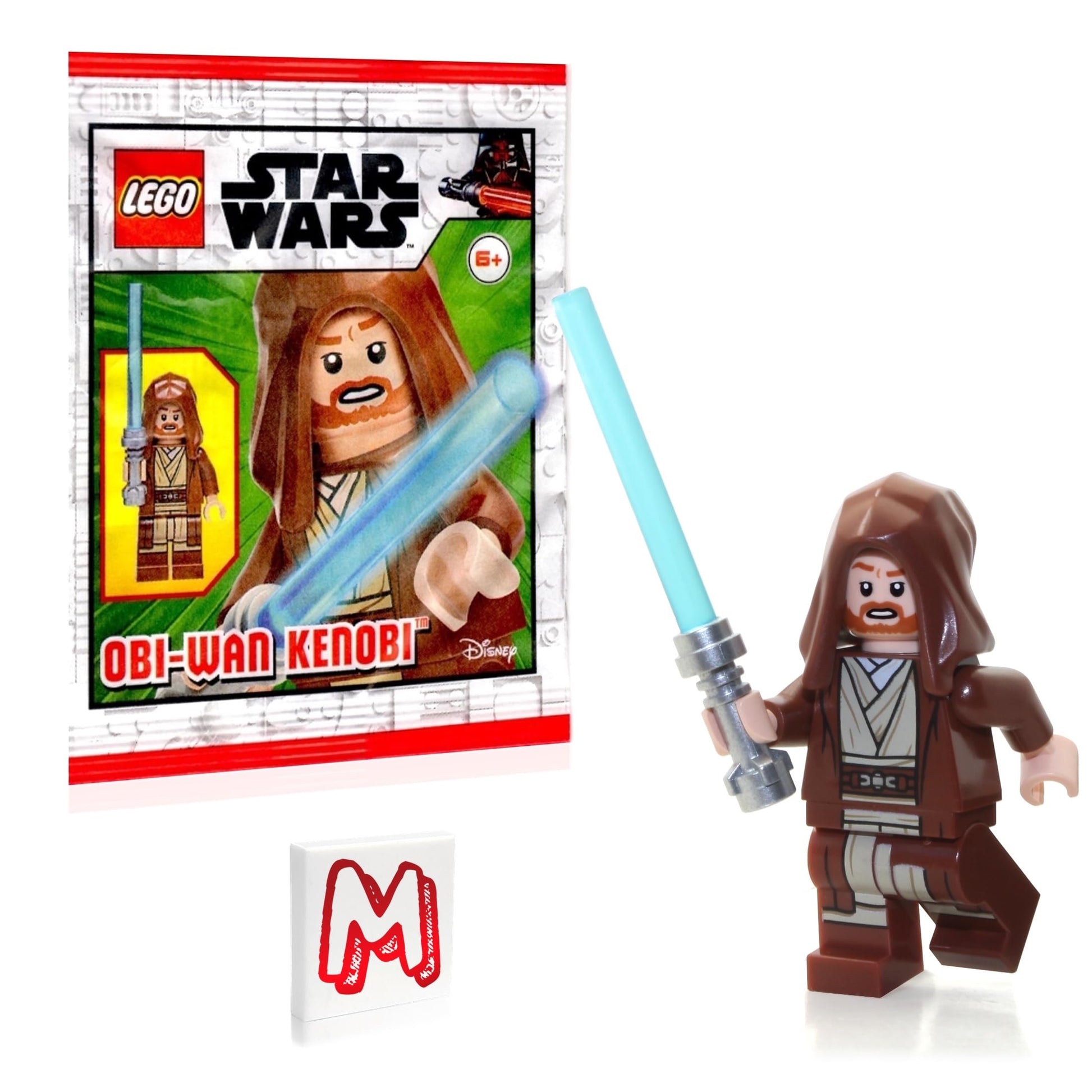 LEGO Star Wars Episode 2 Clone Wars Minifigure - OBI-Wan Kenobi (Brown Robe and Hood) with Lightsaber Limited Edition