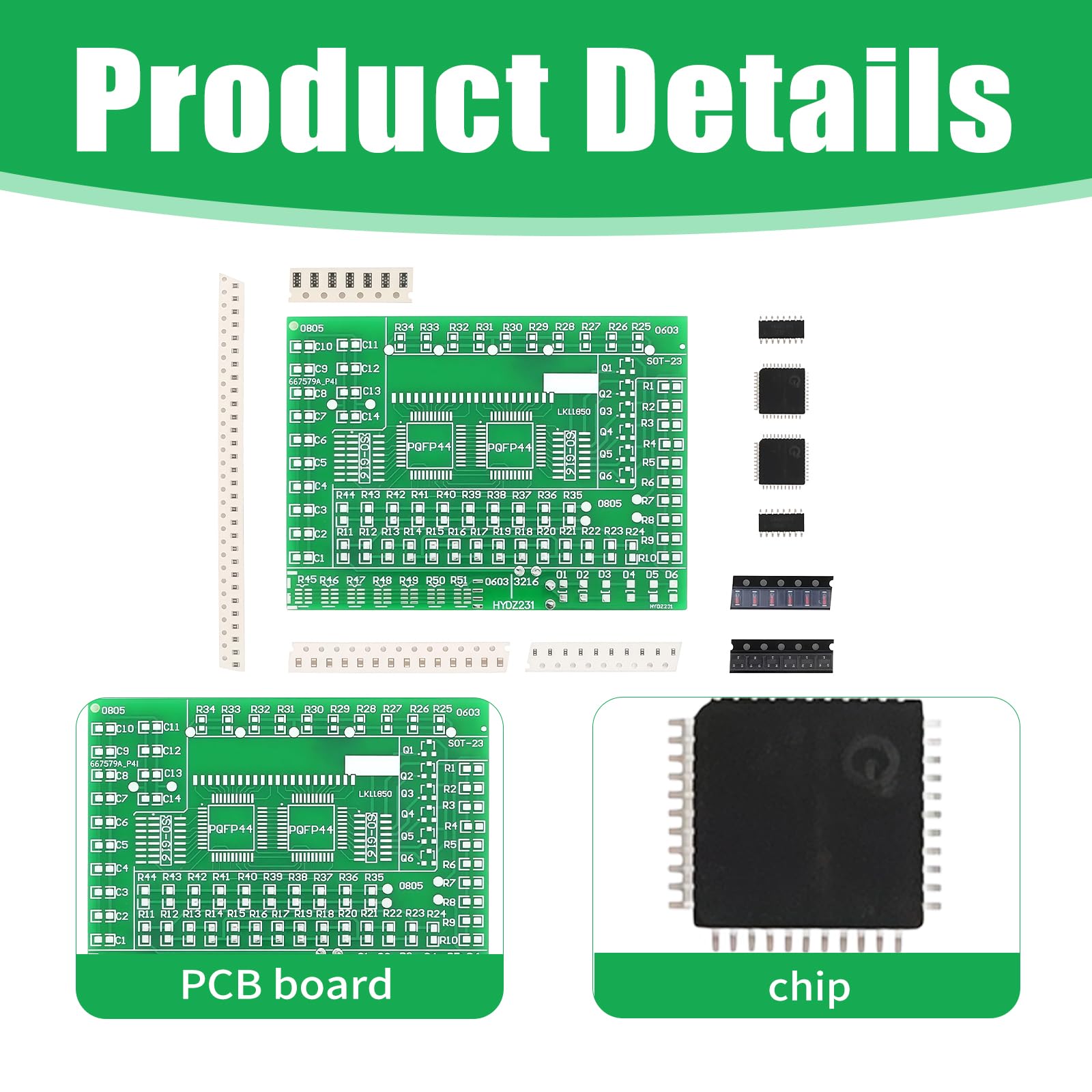 SMD Soldering Practice Kit,Advanced Surface Mount Device Training Electronic Components Practice Board Skill Training Soldering Kit for Electronics