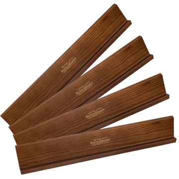 Bucher&Rossini Domino Racks 4packs - Authored Design Nut Brown Tile Holders for Dominoes Set Mexican Trains Mahjoon Chickenfoot
