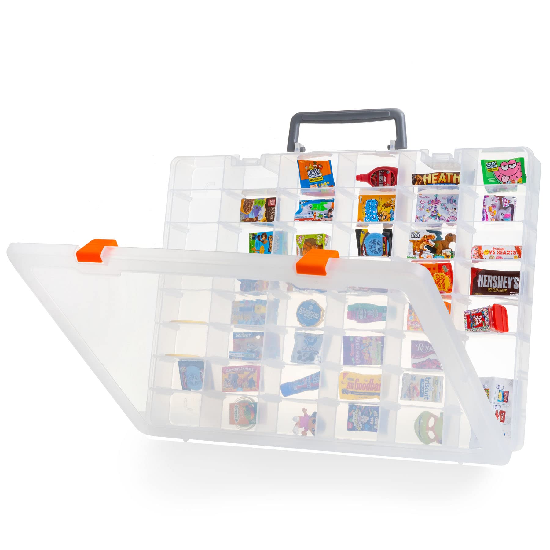 MYMOON HOME Plastic Toy Storage Case Compatible with Mini Brands Collector Toys, Shopkins, Real Littles, and LOL Surprise Series 1, 2, 3, 4