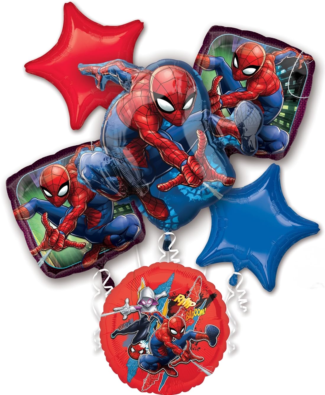 Spiderman Webbed Wonder Birthday Party Supplies 6 pc Balloons Decorations