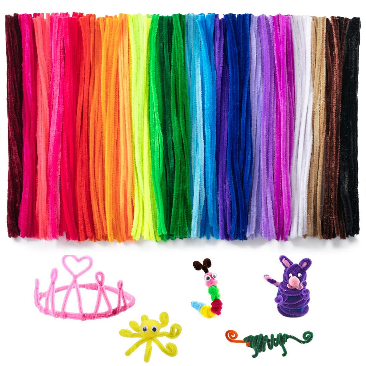 Mr. Pen- Pipe Cleaners, 324 pcs, 27 Colors, Chenille Stems