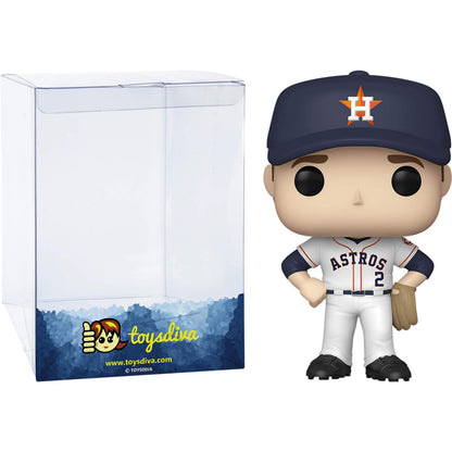 Funko Alex B r e g m a n [A s t r o s ] : P o p ! Vinyl Figurine Bundle with 1 Compatible 'ToysDiva' Graphic Protector (050-48854 - B)
