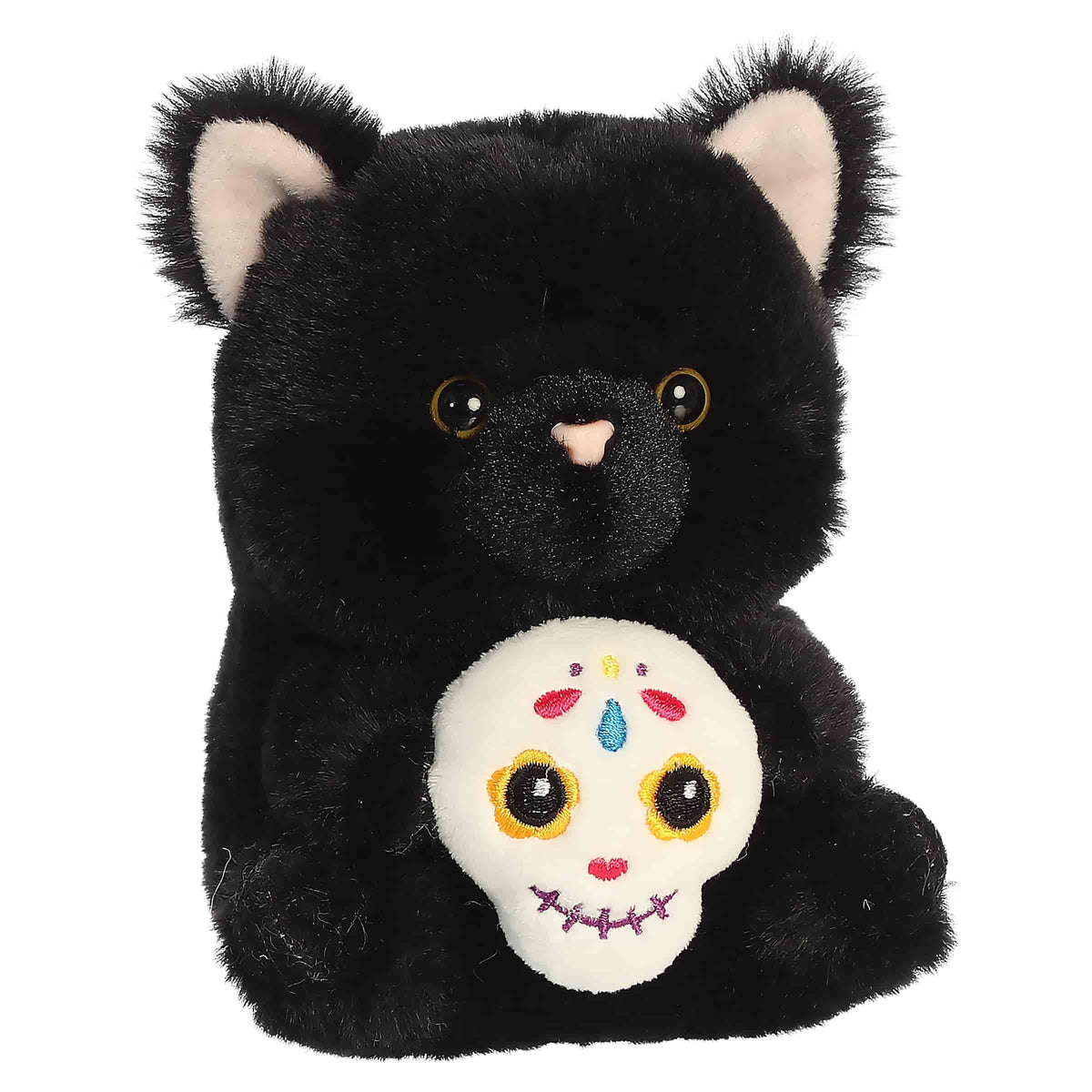 Aurora Rolly Pet 5.5" Jet Black Cat Spooky Stuffed Animal