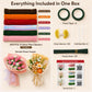 Anpyxun Pipe Cleaner Flower Kit for Adults, 600 PCS All-in-One Chenille Stems Flower Bouquet Making Kit with Video Tutorials, 6 Colors Forever Flower