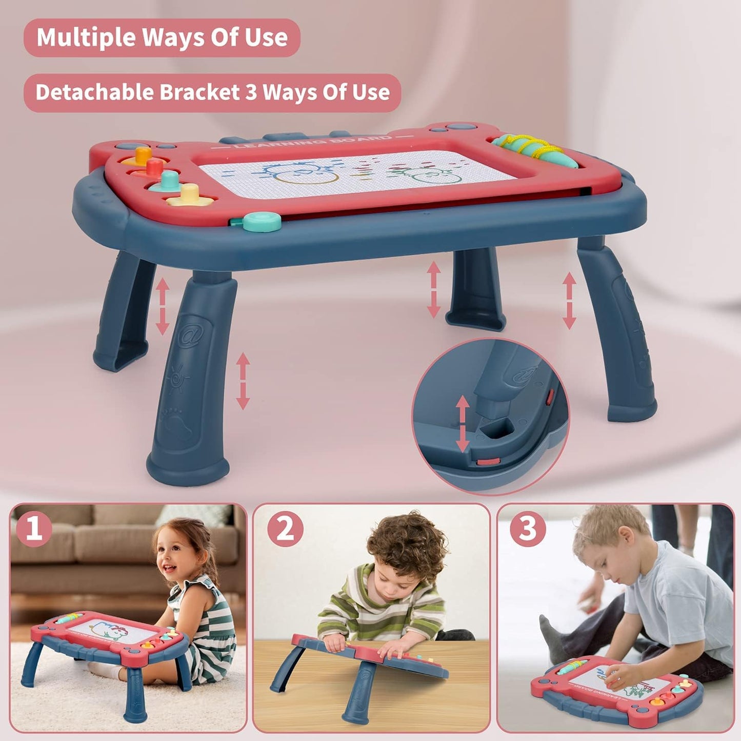 HCFJEH Magnetic Drawing Board for Toddlers 3, Color Erasable Doodle Writing Pad, Learning Painting Sketch Pad, Best Birthday Easter Christmas