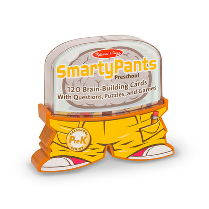 Melissa & Doug Smarty Pants Preschool Card Set Educational Activity with 120 Brain-Building Questions, Puzzles, and Games