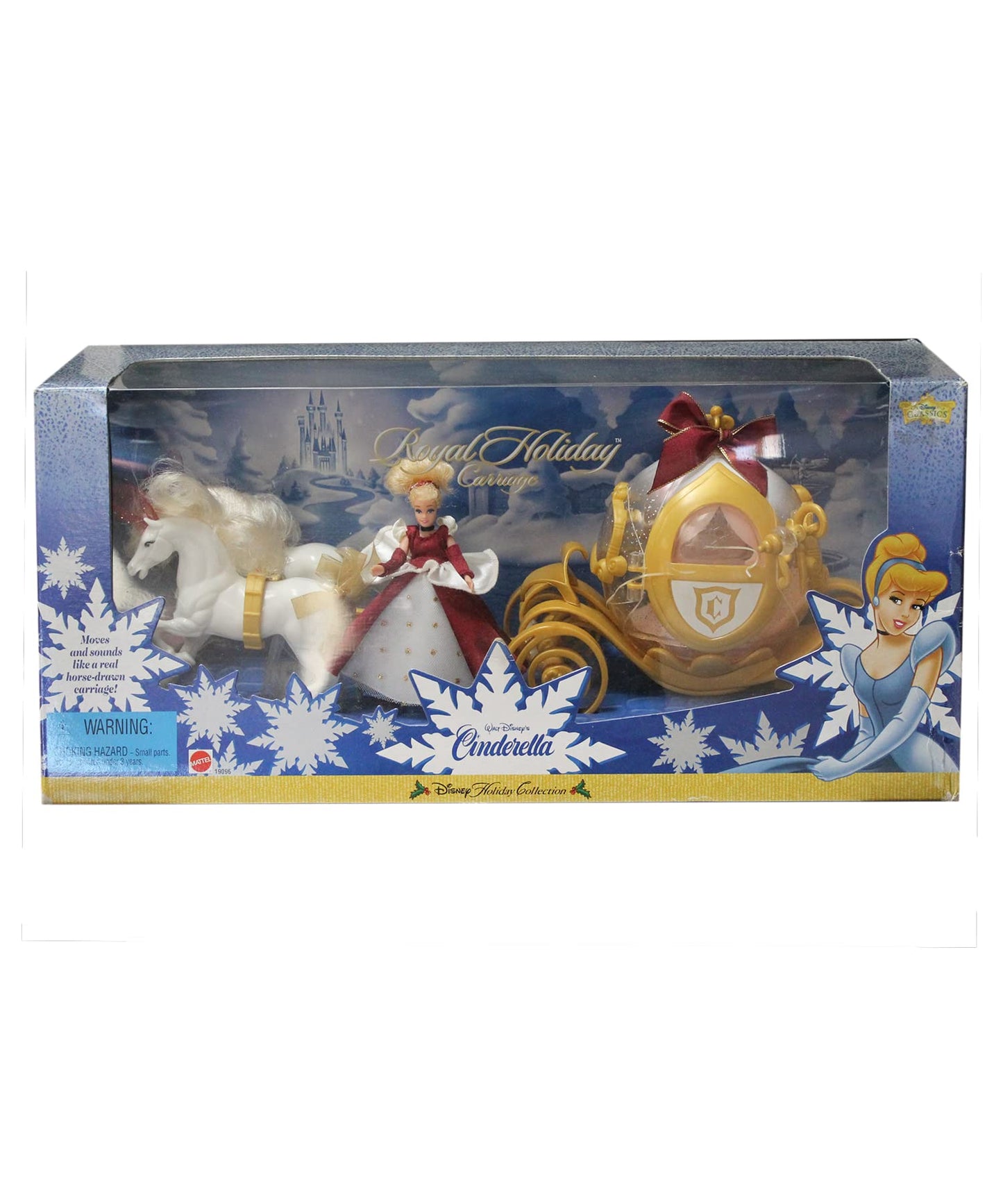 Disney Cinderella Royal Holiday Carriage and Mini Doll Play Set Holiday Collection - 1998