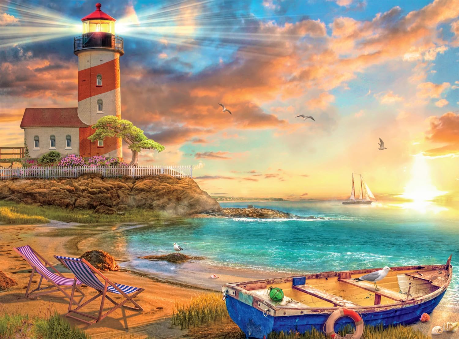 Buffalo Games - LARS - Serene Ocean - 1000 Piece Jigsaw Puzzle for Adults -Challenging Puzzle Perfect for Game Nights - Finished Size is 26.75 x 19.75
