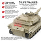 BEAURE Rc Tanks,1:28 WW2 M1A2 America Army Tank Toys for Boys,9 Channels Remote Control Cars with Sound and Light, RC Military Truck Vehicle for Kids