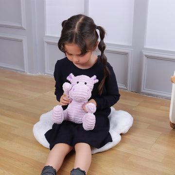Apricot Lamb Toys Plush Corduroy Hippo Stuffed Animal Soft for Child 9''