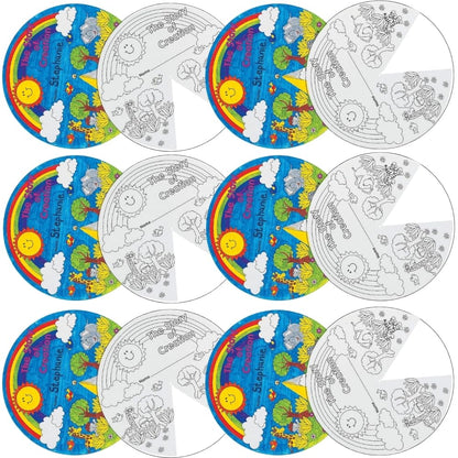 Fun Express Color Your Own Creation Wheel - Makes 12 - DIY Religious Crafts for Kids and Fun Sunday School Activities - VBS 2026 Vacation Bible School