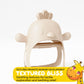 Beige Pacifier Teether Toy Never Drop Baby Teether Wrist Wearable Baby Teething Beige Baby Toys - Little Chick Newborn Toys by Muqee Peeko in Baby