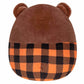Squishmallows 7.5" Omar The Bear in Plaid Shirt