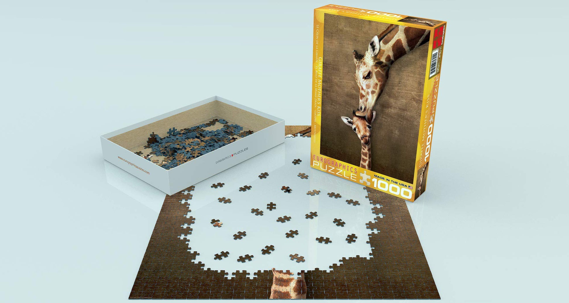 Eurographics Giraffe Mother's Kiss Puzzle, 1000-Piece