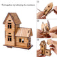 3D Wooden Puzzle, Mini DIY Model House Kit Educational Toys Jigsaw Puzzles Gift for Children and Adult