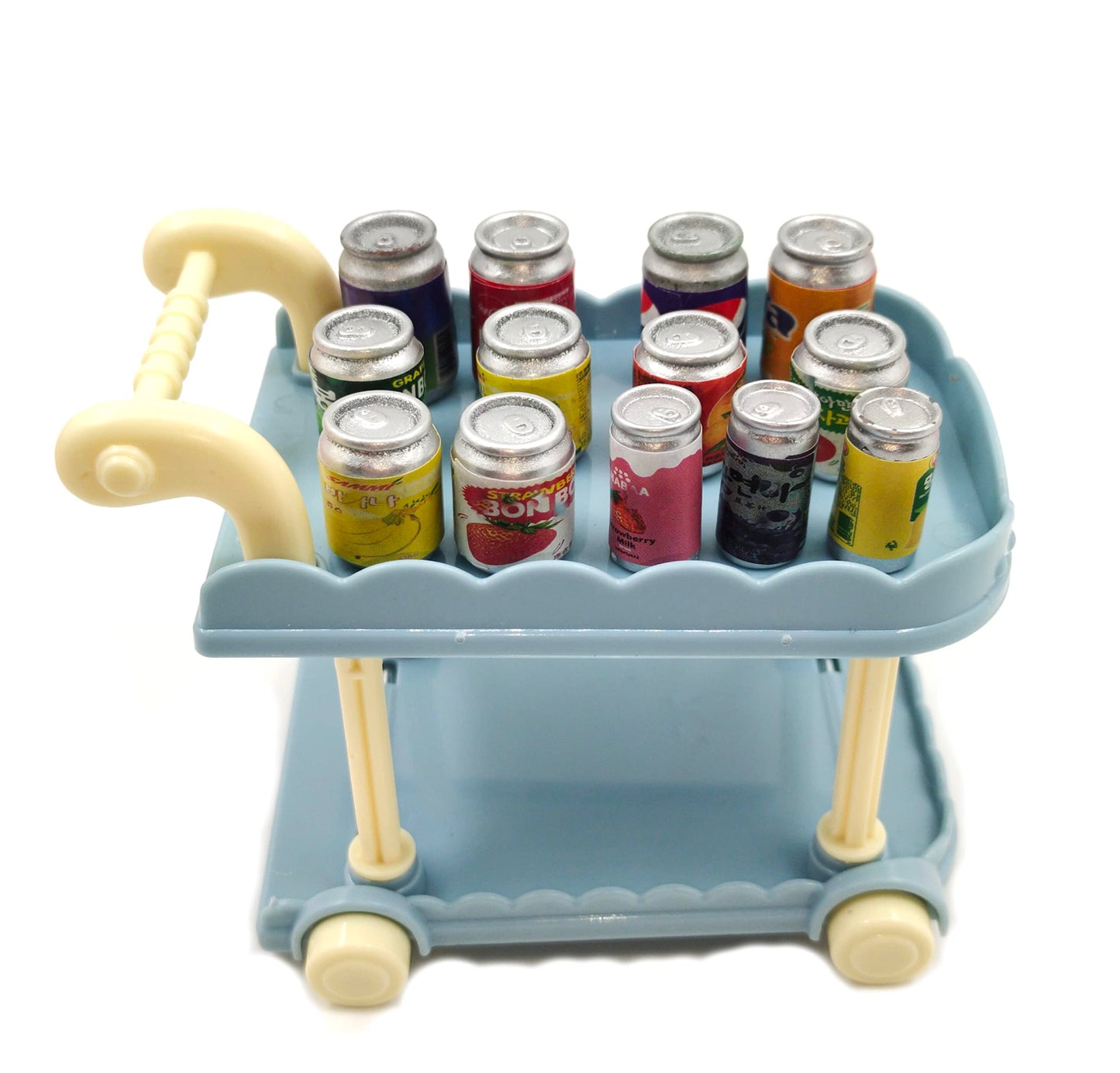 50Pcs Miniature Drink Bottles Adults Dollhouse Soda Pop Cans Pretend Play Kitchen or Supermaket Game Party Accessories Toys for Boys and Girls Kitchen