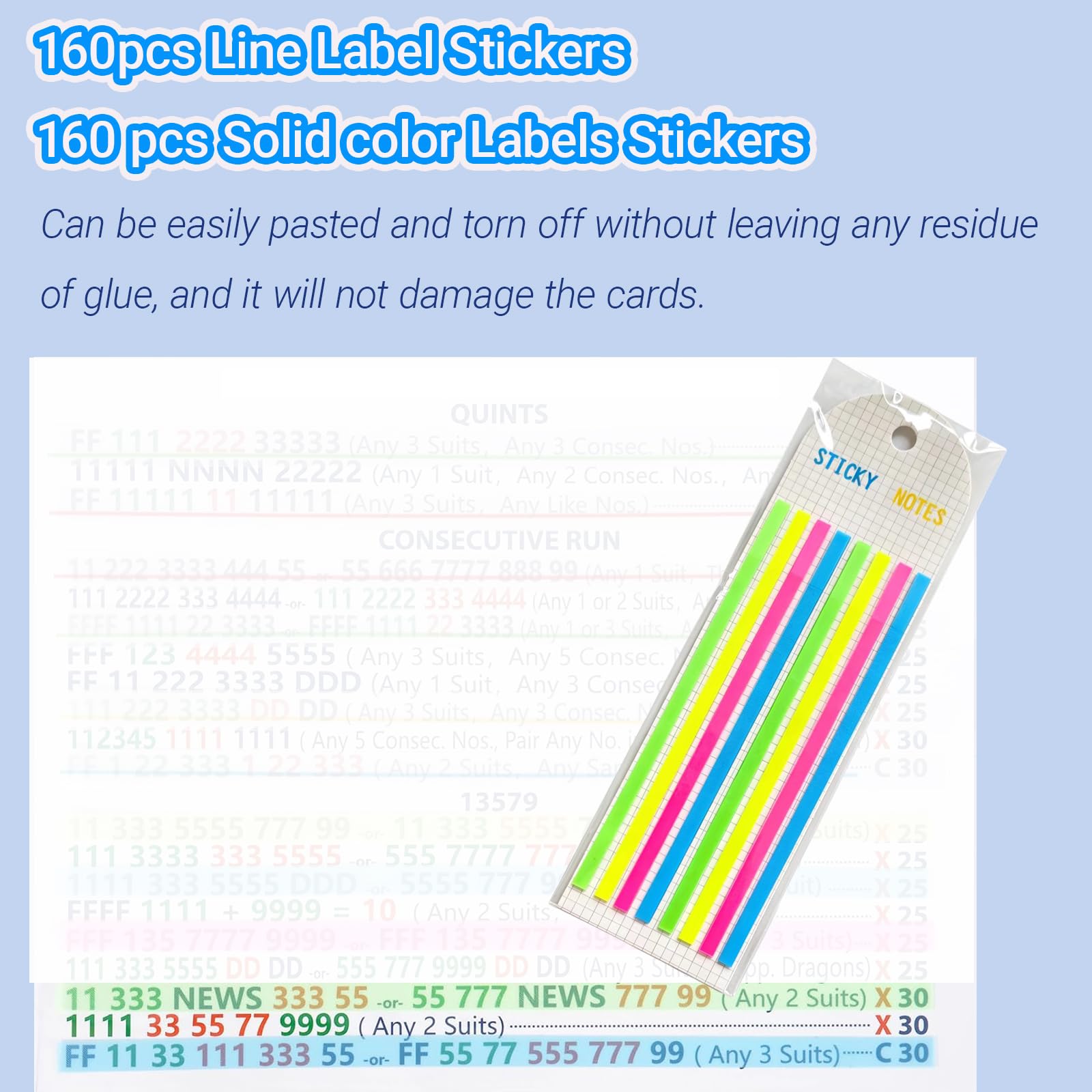 Leather Mahjong Card Holder for Cards with 160pcs Line Finder Highlighter Tape, 8x6 Inch Mahjong Card Sleeve with Magnetic Button,Ideal Mahjong