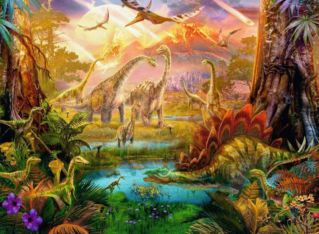 Ravensburger 16983 Land of The Dinosaurs 500 Piece Jigsaw Puzzle for Adults & Kids Age 10 Years Up, Multicolour