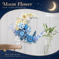 Blue Moon Flower Bouquet Building Set, Compatible with Lego Flowers for Adults, Artificial Flowers Lovers, Building Blocks for Décor Wall Art