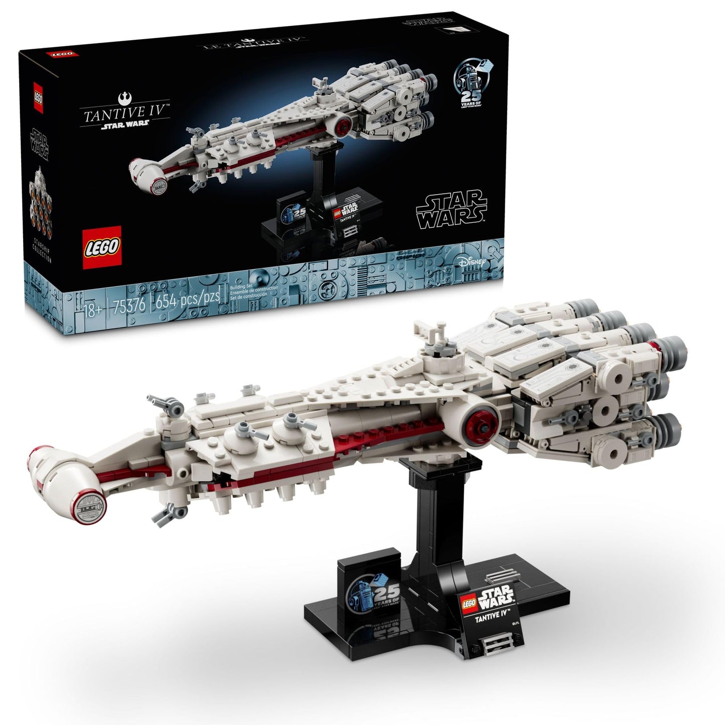 LEGO Star Wars: A New Hope Tantive IV - Creative Building Set for Adults - 25th Anniversary Starship Model - Collectible Build and Display Gift Idea