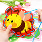 Omlisca Springtime Lacing Cards for Kids 12 Packs Double Sided Sewing Kits Flower Rainbow Butterfly Sewing Cards Educational & Learning Activities
