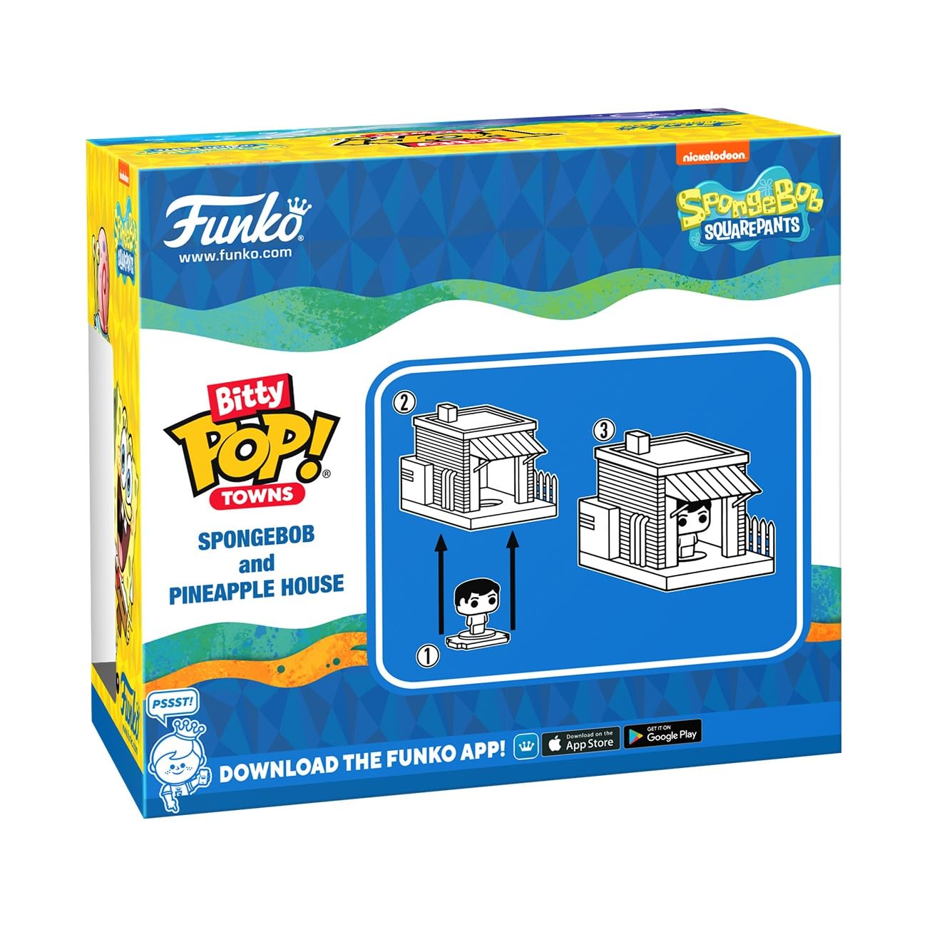 Funko Pop Bitty Town: Spongebob Squarepants - Spongebob Squarepants and Pineapple House - Collectable Vinyl Figure - Gift Idea - Official Merchandise