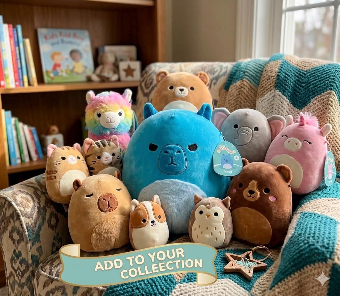 Squishmallows 10" Kenji The Blue Capybara Plush - Official Jazwares Stuffed Animal - Ultra Soft Plush Toy, Cute Collectible Capybara Pillow, Cuddly