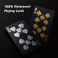 INTEGEAR 2 Decks of Playing Cards, Gold 3D Embossed Patterned Poker Cards Plastic PET Waterproof Playing Cards Luxury Magic Trick Game Tool Gift