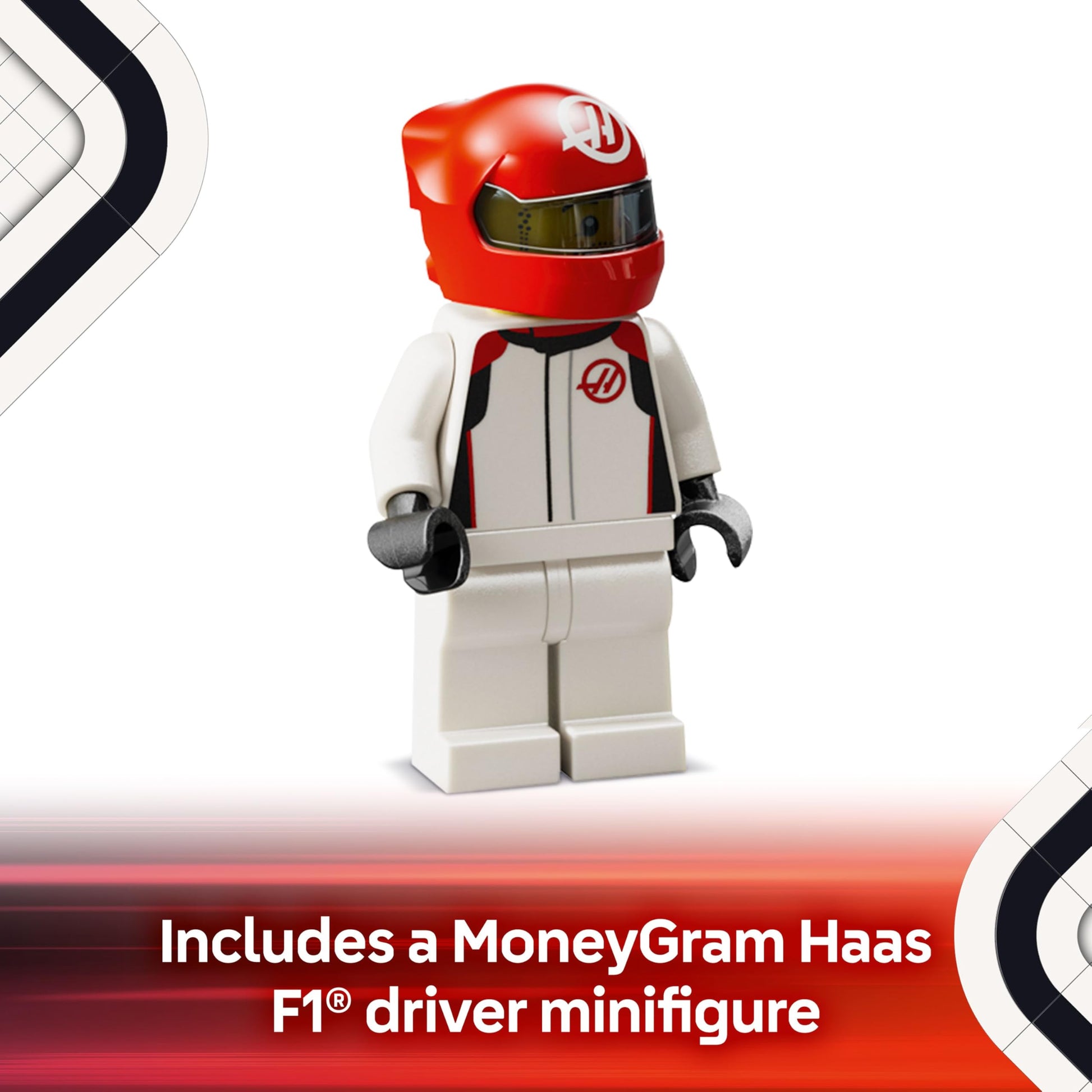 LEGO Speed Champions MoneyGram Haas F1 Team VF-24 Race Car Toy - Building Set for Kids, Boys & Girls, Ages 10+ - Toy Car for F1 Fans - Gift Idea for