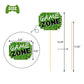 30 Pieces Video Game Gaming Party Table Toppers, Funny Game Zone Centerpieces Sticks Table Decorations Game On Birthday Party Decor Photo Booth Props