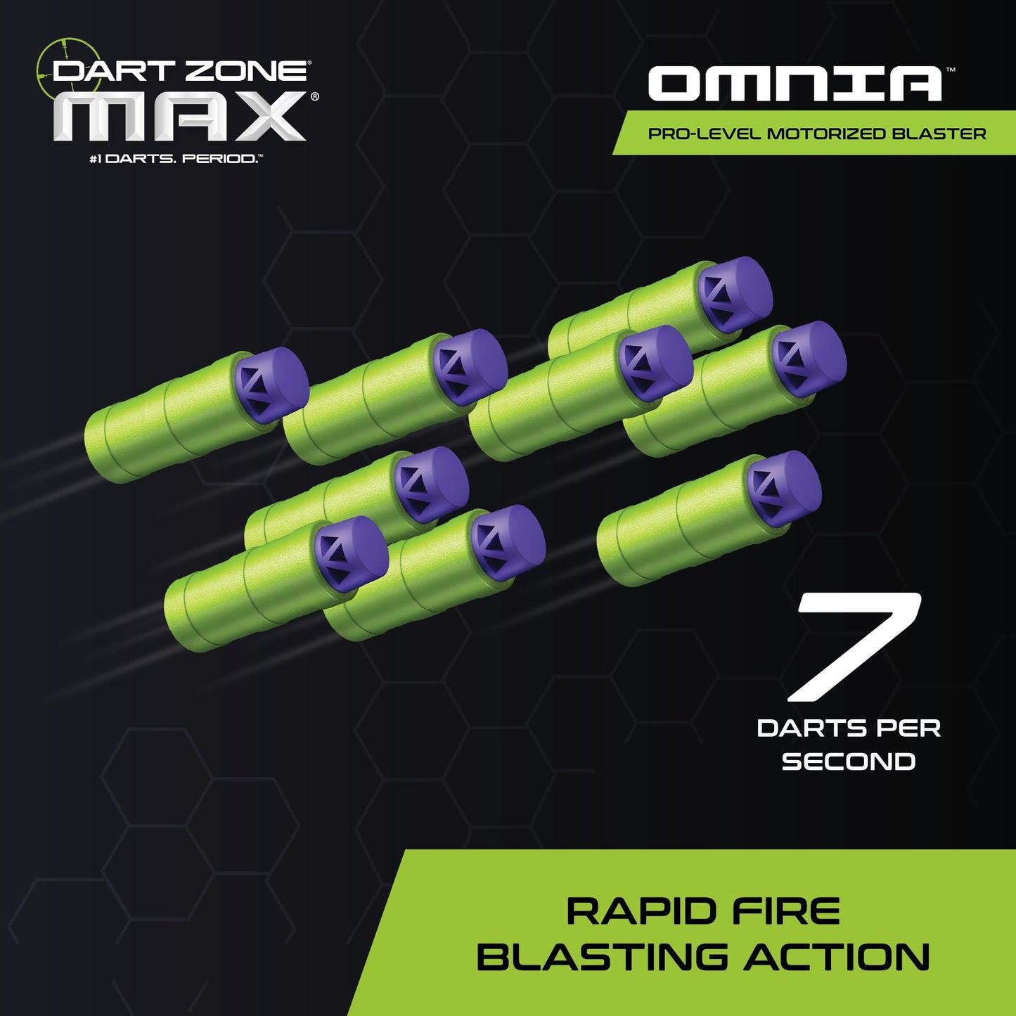 Dart Zone Max Omnia Pro Gen 3 Foam Dart Blaster-150 FPS Full Auto Foam Dart Blaster for Adults-Electric Foam Blaster-Elite Blaster for Ages 14+