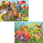 Bits and Pieces - Value Set of Two Large 300 Piece Jigsaw Puzzles for Adults - ‘Bunnies’ & ‘Mice’ Jigsaw Puzzles by Artist Jane Maday, Completed