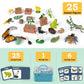 Life Cycle Learning Toys for Kids: Life Science Education Kits with Butterfly, Frog, Chicken, Mantis, Bee, Plants - 25 Pieces Animal Figurines
