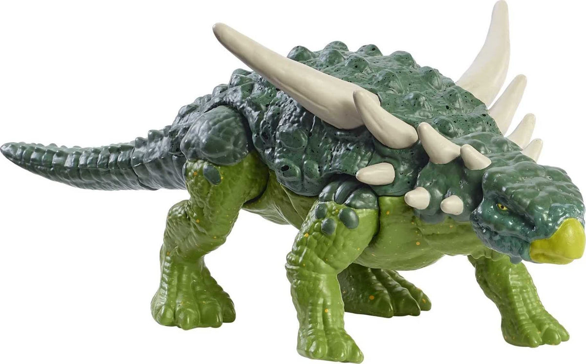 Mattel Jurassic World Fierce Force Dinosaur Action Figure, Sauropelta Dino Toy with Movable Joints, Realistic Sculpting & Single-Strike Motion