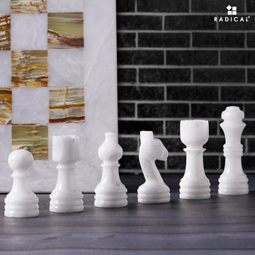 Radicaln Marble Chess Set 12" Luxury Board Game & Chess Sets for Adults