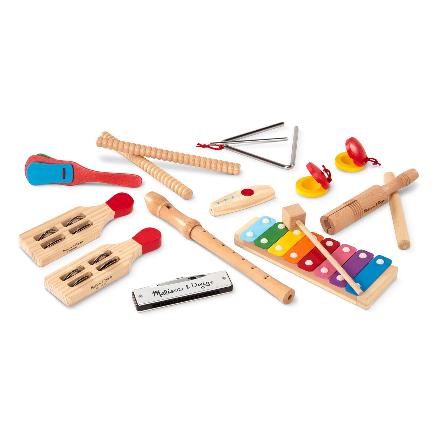 Melissa & Doug Deluxe Band Set with Wooden Musical Instruments & Storage Case