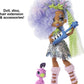 Mattel Cave Club Bashley Doll (8 10-inch, Lavender Hair) Poseable Prehistoric Fashion Doll with Dinosaur Pet and Accessories, Gift for 4 Year Olds and