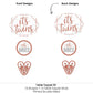 Big Dot of Happiness It's Twin Girls - Pink and Rose Gold Baby Shower Centerpiece Sticks - Table Toppers - Set of 15