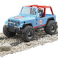 Bruder 02541 Jeep Cross Country Racer Blue with Driver, 1:16 Scale Toy Car