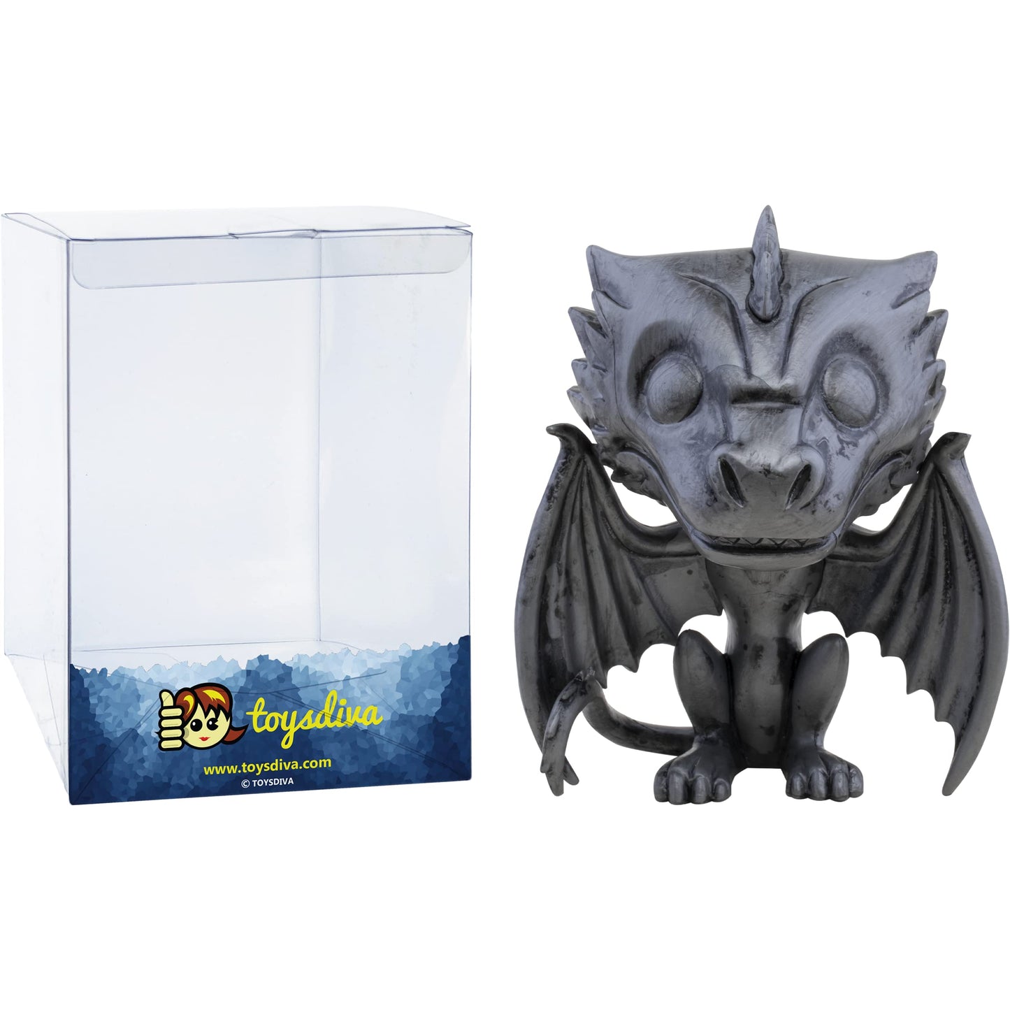 Funko Drogon [Iron]: P o p ! Vinyl Figurine Bundle with 1 Compatible 'ToysDiva' Graphic Protector (016-56794 - B)