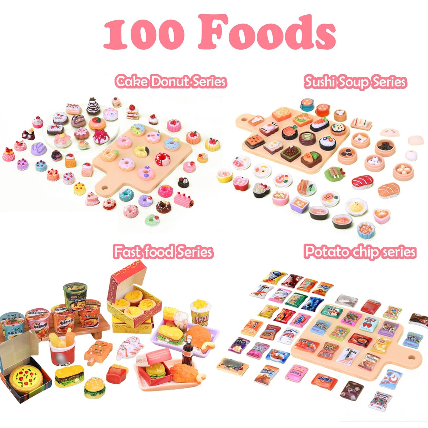 150Pcs Miniatures Food Drinks Bottles Doll House Accessories 1:12 Playset Pretend Play Kitchen Game Party Toys Mini Things Stuff Tiny Baking Travel