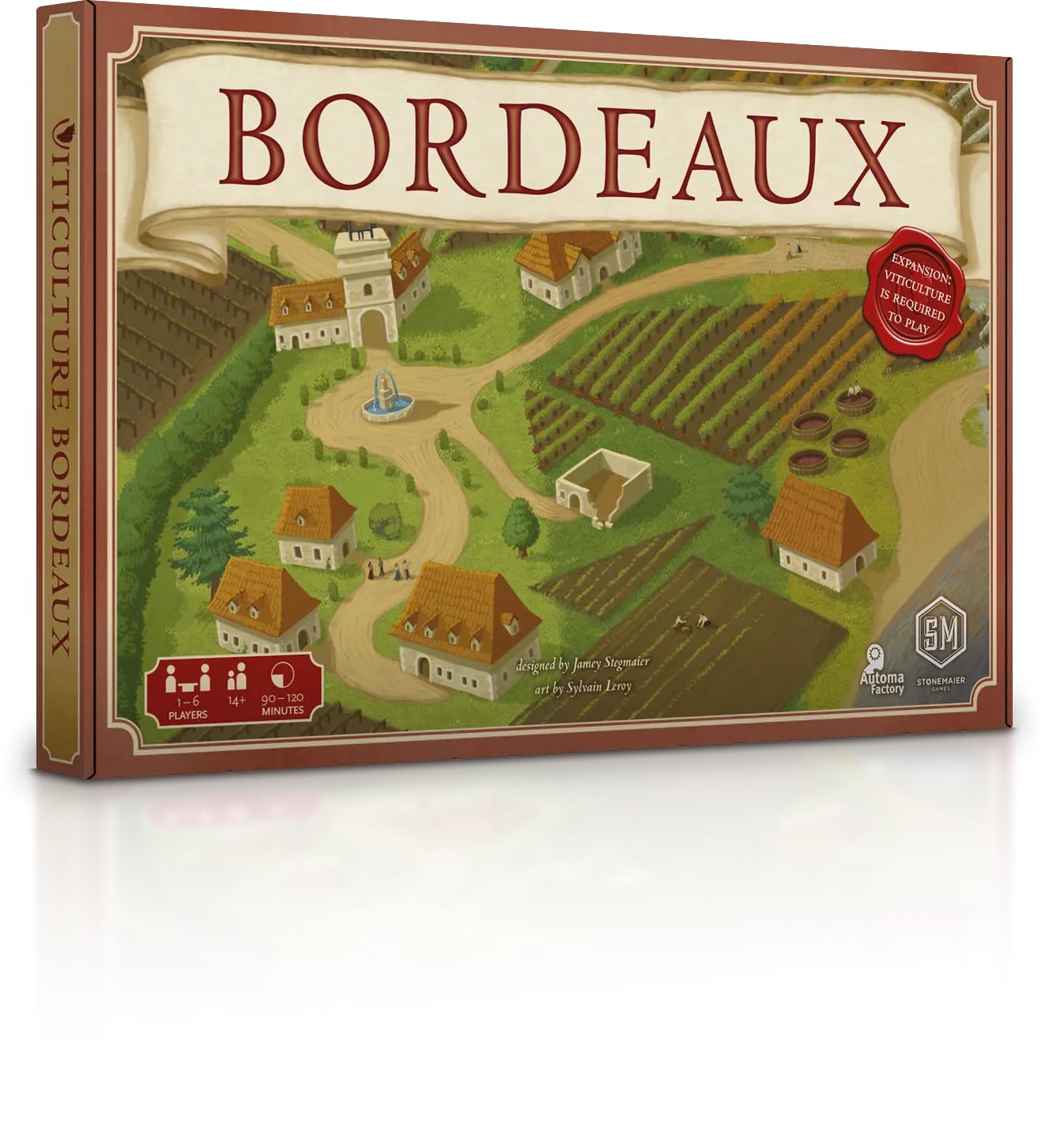 Stonemaier Games: Viticulture: Bordeaux Expansion by Jamey Stegmaier | Add to Viticulture (Base Game) | A New Board Featuring Updated Graphics