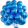 Metallic Blue Balloons 12 inch, Chrome Royal Blue Balloon 100 in a Pack