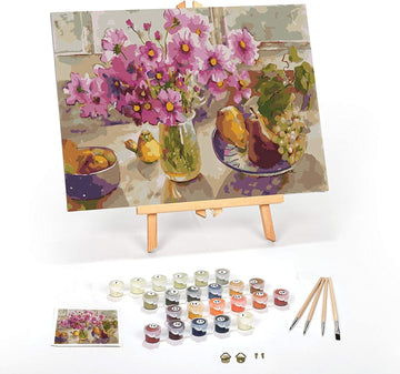 Ledgebay DIY Paint by Numbers Kit for Adults Framed Canvas Beginner to Advanced Paint by Numbers Kit, Kits Include Acrylic Paint set, Brushes